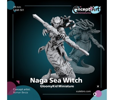 Naga Sea Witch 28mm by Roman Bevza